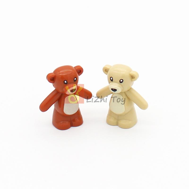 MOC Animal Figure Brick Building Blocks Pet Zoo Dog Penguin Cat Clown Fish Bird Bear Bat Squirrel Owl DIY Model Toys Girls Kids