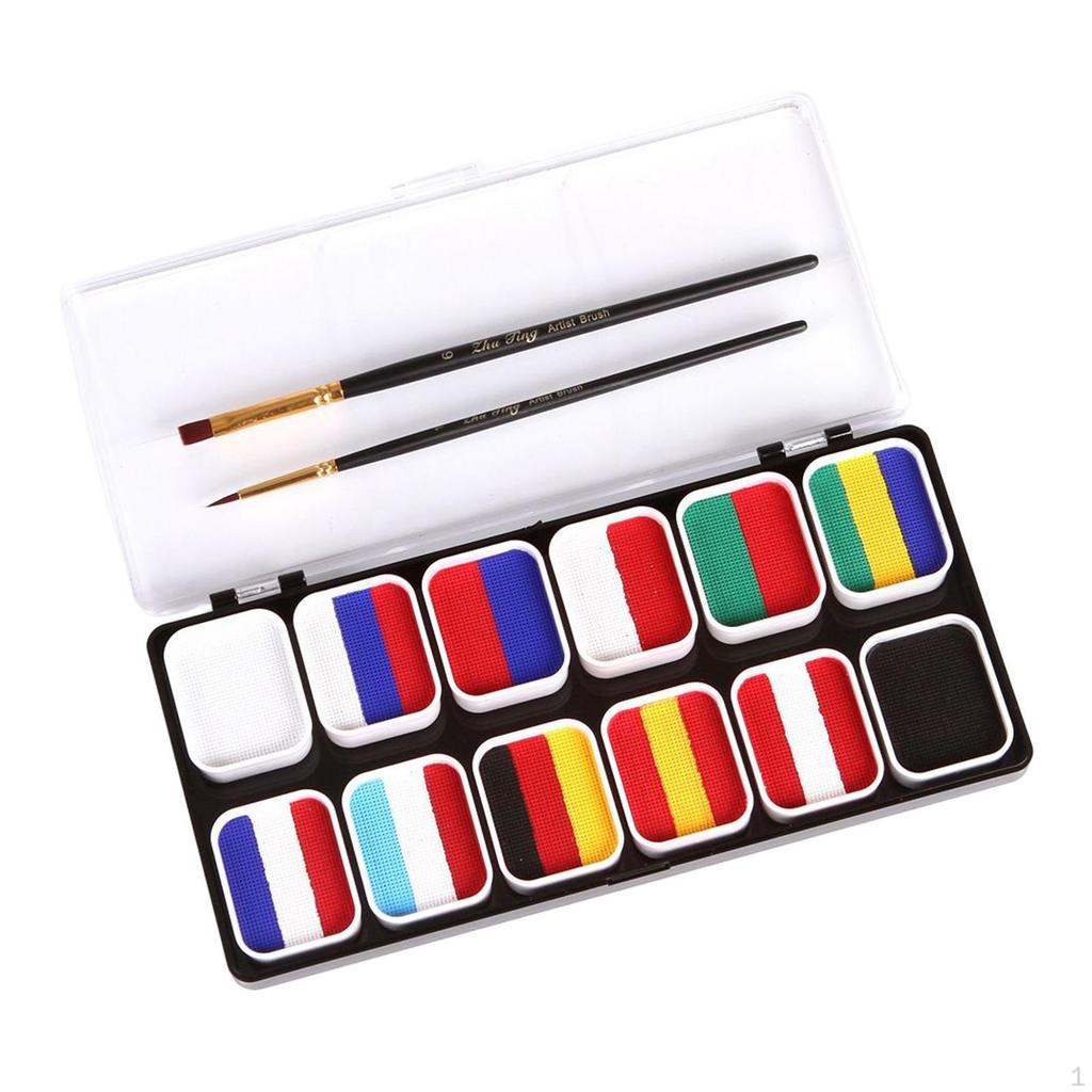 12Colors Face Body Paint Palettes Facepainting for Stage Special SFX