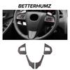 Betterhumz For Mazda 3 Axela 2010-2013 Made of Alcantara Auto Steering Wheel Panel Button Trim Stickers Car Interior Accessories