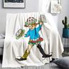 1PC Pippi Longstocking Print Flannel Blanket, High Quality All Seasons, Home Decor, Warmth and Comfort, Perfect for Christmas Gifts