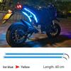 2pcs Motorcycle LED Turn Signal Lights Waterproof 60cm LED Strip Colorful Decoration Car Daytime Running Lights 12V