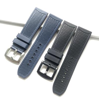 Marken Top Qualität 23mm Schwarz Blau Weiche Dicke Naturkautschuk Armband Für CALIBRE Uhrenarmband WSCA0006 Gürtel Armband Armband