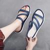 2025 Summer New Sandals Women's Flat Heel Soft Sole Jelly Shoes Comfortable and Fashionable Wear Cool and Light