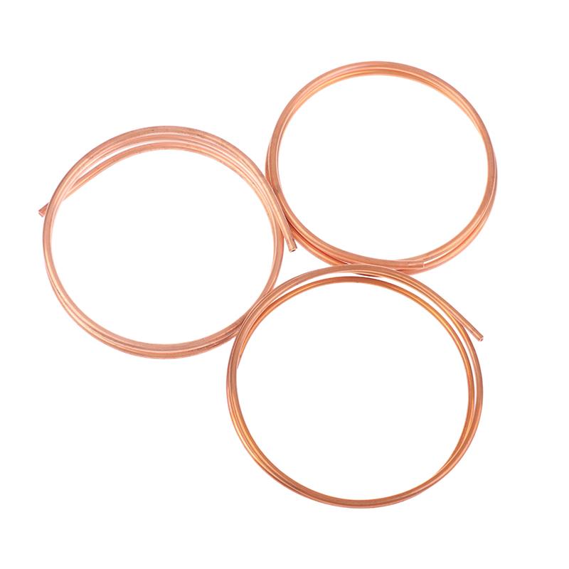 1Meter Copper Soft Copper Tube Coil Od 1.6~5.0Mm Id 0.5~1.0Mm Pure Coppers Wire Pipe Airs Conditioner Cooling Diy Crafts