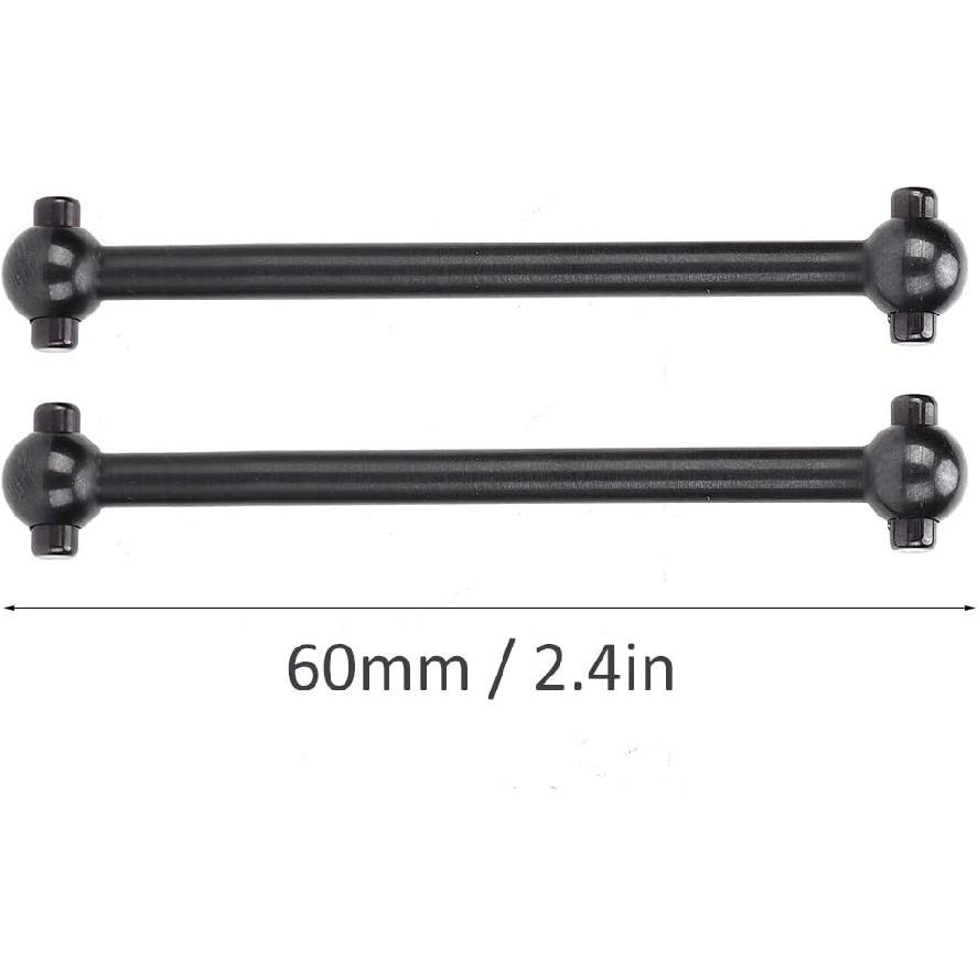 VGEBY Rear Dogbone, 60mm/2.4in Metal Rear Dogbone Upgrade Accessory for 1/10 FW06 RC Car Model Car Accessories Super 10 Axle