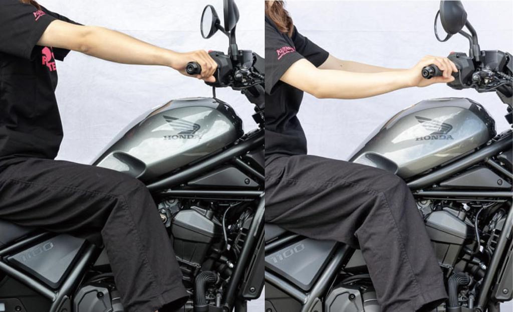 Kijima Handlebars for Honda Rebel DCT 20mm 30mm matte part number 1100/T (25y-) back, up, steel, black, 204-3399.