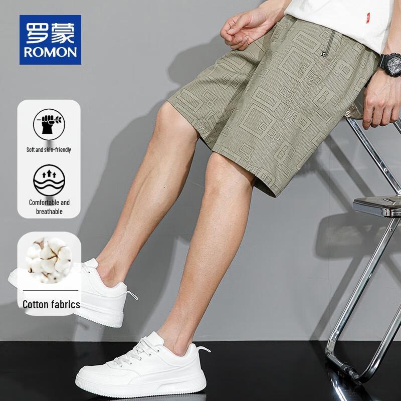 ROMON Men s Summer Cotton Casual Shorts 5XL