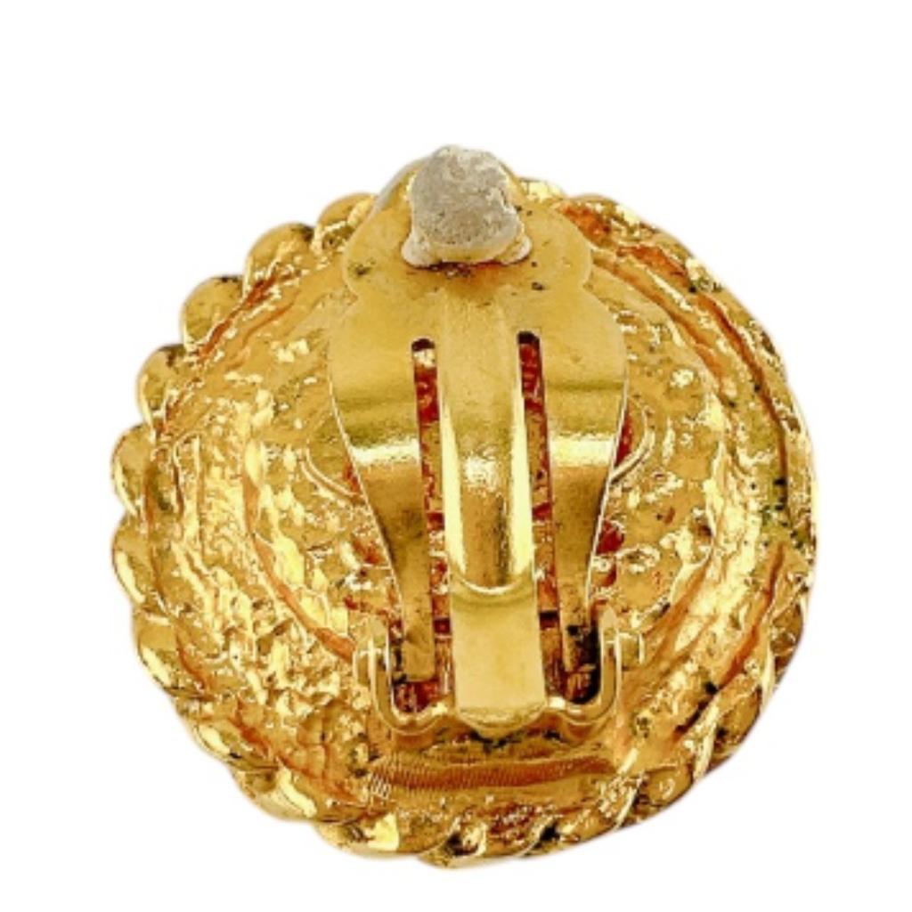 CHANEL vintage With box Earring gold Women Storage box Used