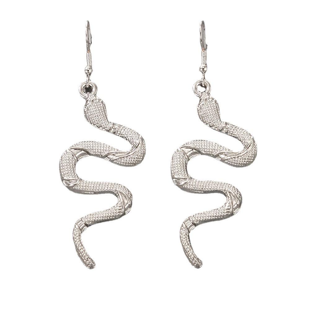 European & American Snake Shape Stud Earrings: Exaggerated Punk Style, Animal-Inspired, Light Luxury Accessory.