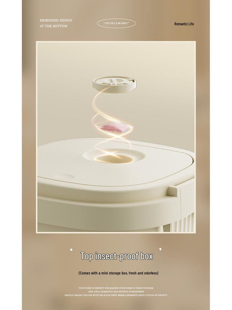 Wheeled Large Capacity Trash Bin for Kitchen, Bathroom, Office