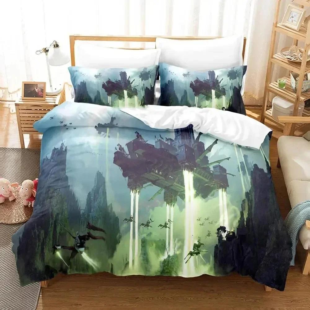 

Science Fiction Enchanted Castle Bedding Set Duvet Cover Sheet Printed Bed Set Pillowcase Full Queen King Size Comforter Bedroom 70x133cm 2pcs