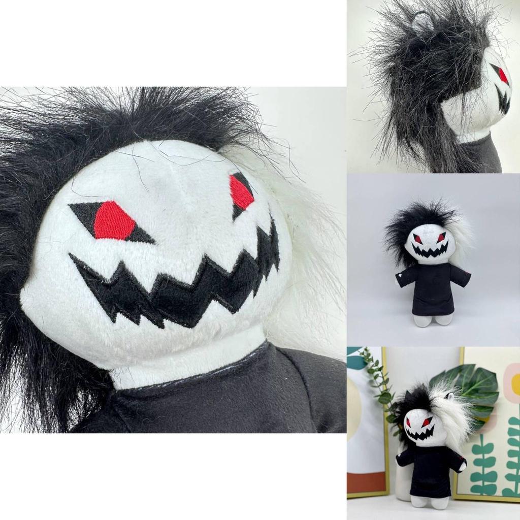 Zxc Cat Plush Halloween Black And White Grinning Cat Stuffed Toy 27cm/10.62in Height