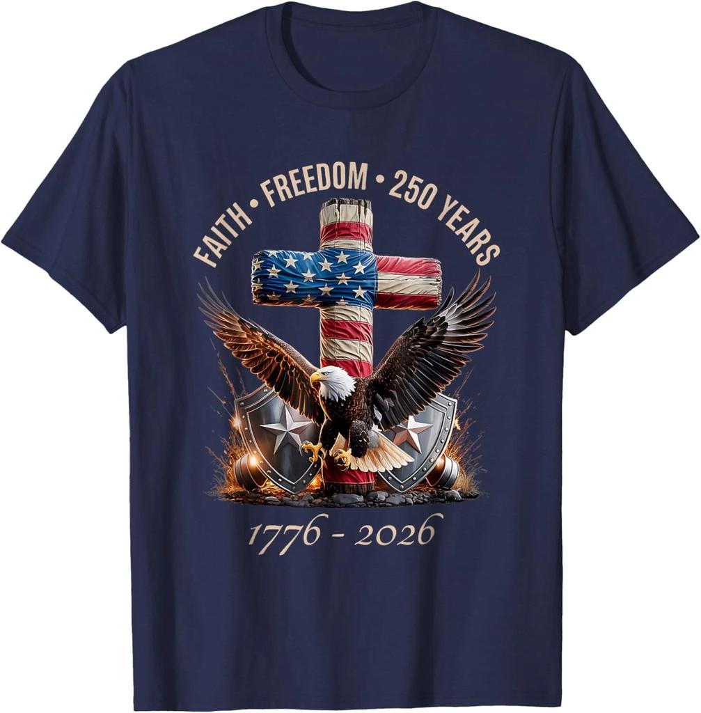Faith Freedom 250 Years 250th Anniversary USA Independence Unisex T-Shirt