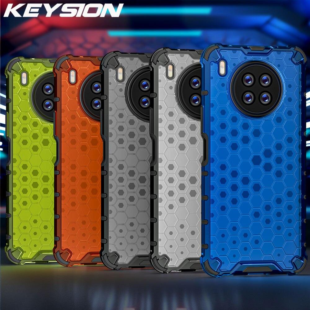 

KEYSION Ударопрочный чехол для брони для Honor 50 Lite 60 Pro X30 X30i Прозрачная сотовая задняя крышка телефона для Huawei Nova 8i