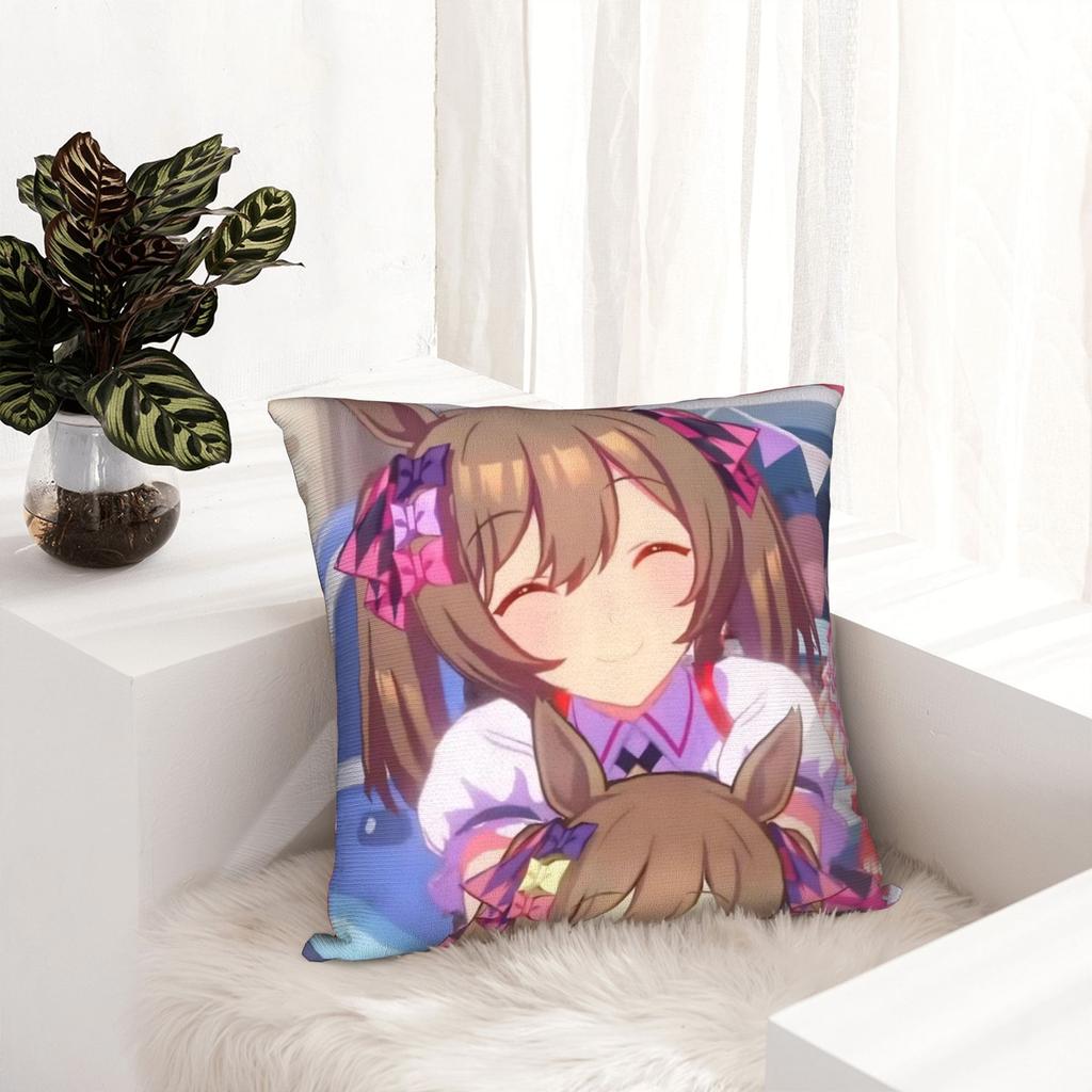 Umamusume Pretty Derby Cartoon Pillowcase Printing Polyester Cushion Cover Decorations Pillow Case Cover Seat Drop Shipping