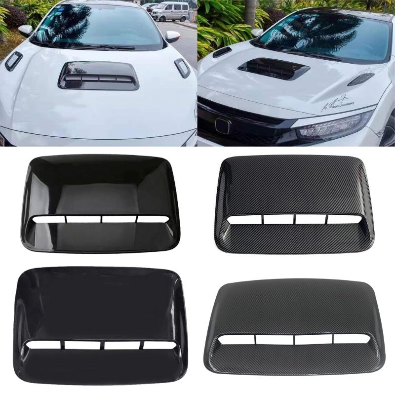 Decorative Car Hood Vent Bonnet Air Vent Scoops with  Shape, Practical Engine Cooling and Aesthetic for Most Vehicle