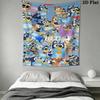 Bingo Friends Tapestry Fun Vibrant Decor Tapestry Wallmounted Background Cloth Work Of Art Home Decor Background Wall Hanging Cloth