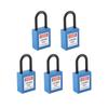 5 Satz 38mm Lockout Tagout Schloss Nylon Langlebig Staubdicht Isoliertes Sicherheitshängeschloss mit Schlüssel