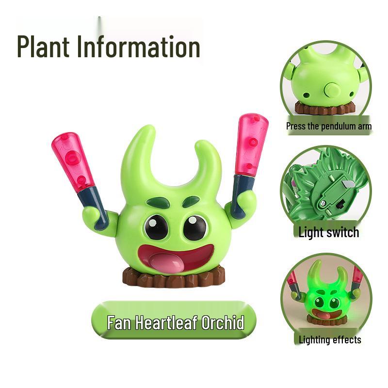 Plants Vs. Zombies Toy Set: Bewitching Mushroom, Fish Hook, Grassland Mine, Flaming Tree, Poison Pea