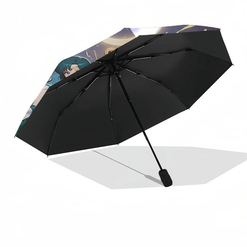 1pc Sailor Moon Umbrella Auto-Open Close with Foldable Design, Iron Frame, Outdoor Use, Perfect Gift for Fans, Travelers, Daily Use.M039