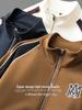 Men's High Collar Patchwork Zipper Hoodie - Light Luxury Autumn/Winter Collection