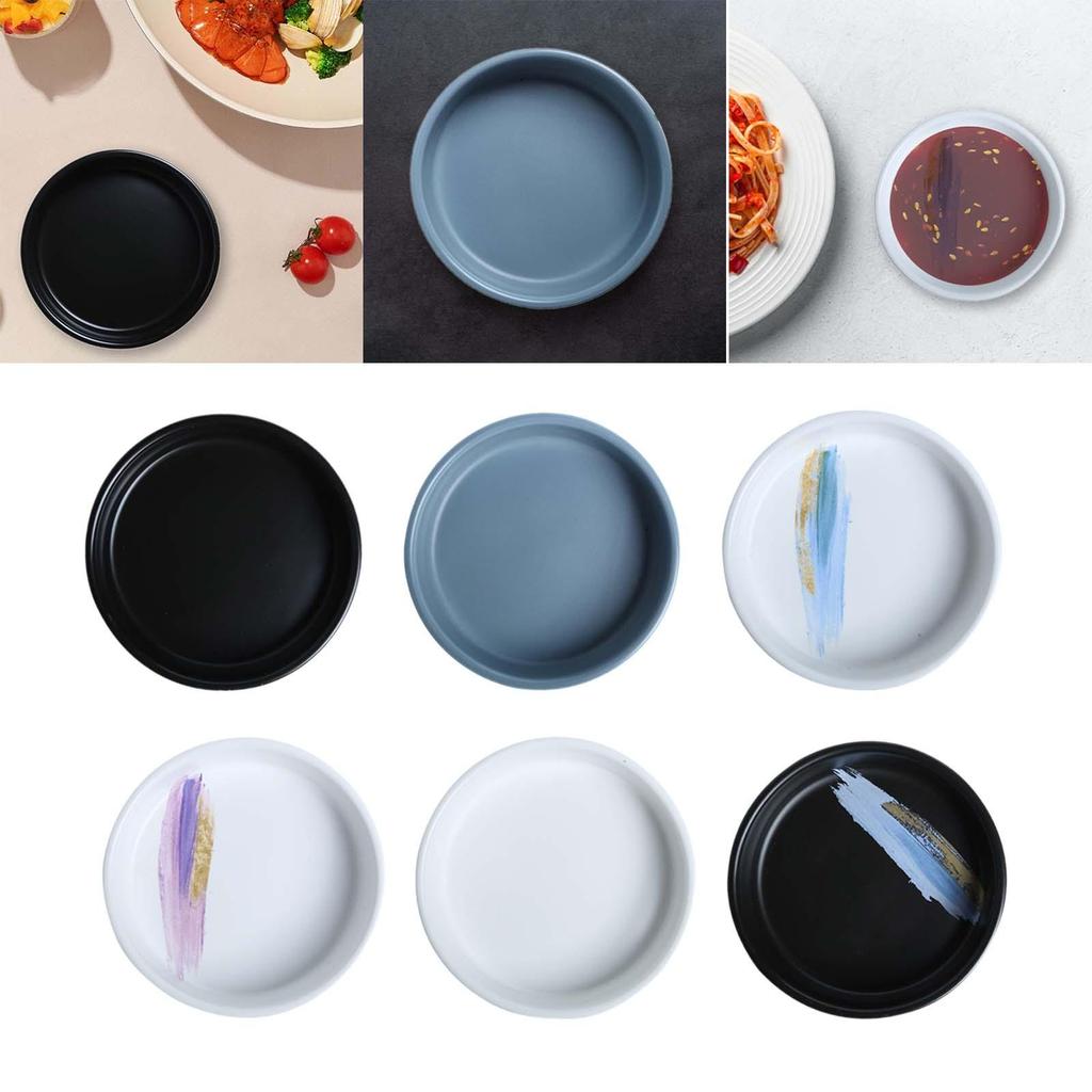 Round Soy Sauce Dish Household Seasoning for Condiments Kitchen Camping