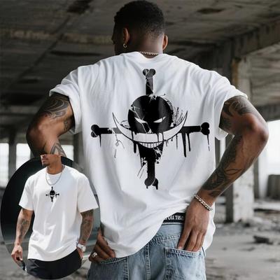 One Piece Tendances Articles Chauds Été T-shirt Homme Anime Edward Newgate Automne Garçons Enfants Punk Tendance Tenue Parent-Enfant