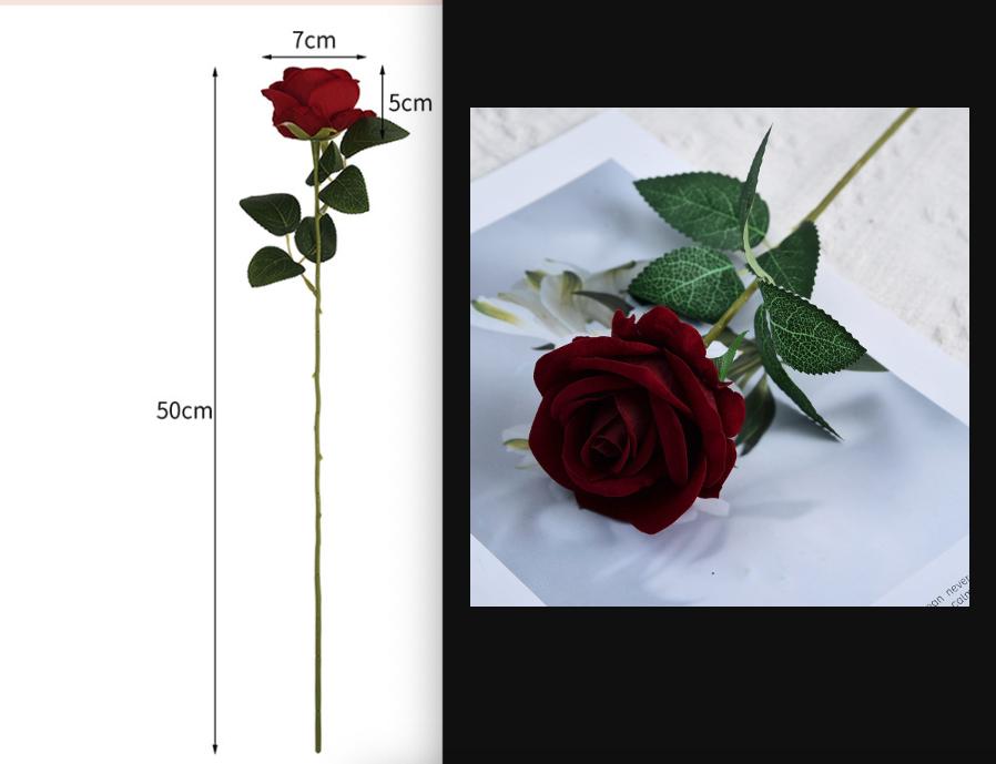 

Artificial Rose Decoration Red Rose Realistic Artificial Flowers Fake Flowers Wedding Dining Table Home Decoration 6PCS розы красного