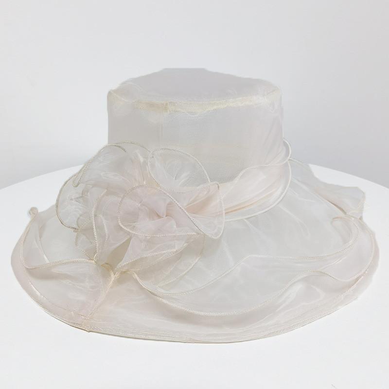 Cappello a Rete Floreale Vintage Con Protezione Solare Per Donne Cappello da Sole Estivo da Spiaggia