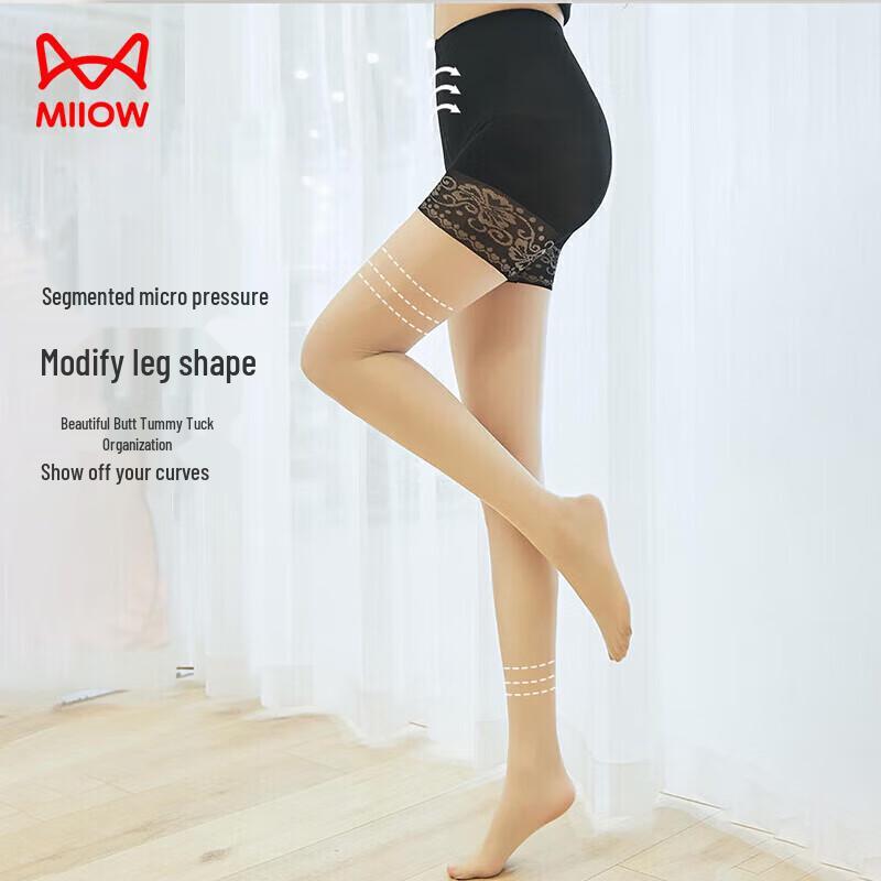 MIIOW Women's Ultra-Thin Anti-Snag Pineapple Knit Pantyhose