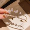 Silver Zircon Butterfly Brocade Bracelet: Luxury European & American Style Jewelry for Women