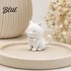 One-piece Molded Cat Bow Collectible Printed Sitting Statue Figure 3D Figurine with Non-discoloring Ornament Cute Kitten Sculpture Tabletop
