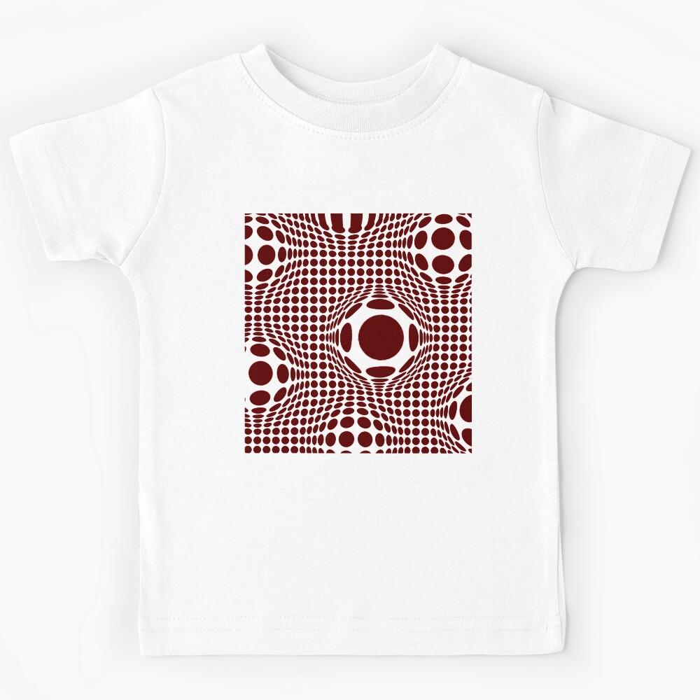 Red polka dots optical effects Kids T-Shirt 160