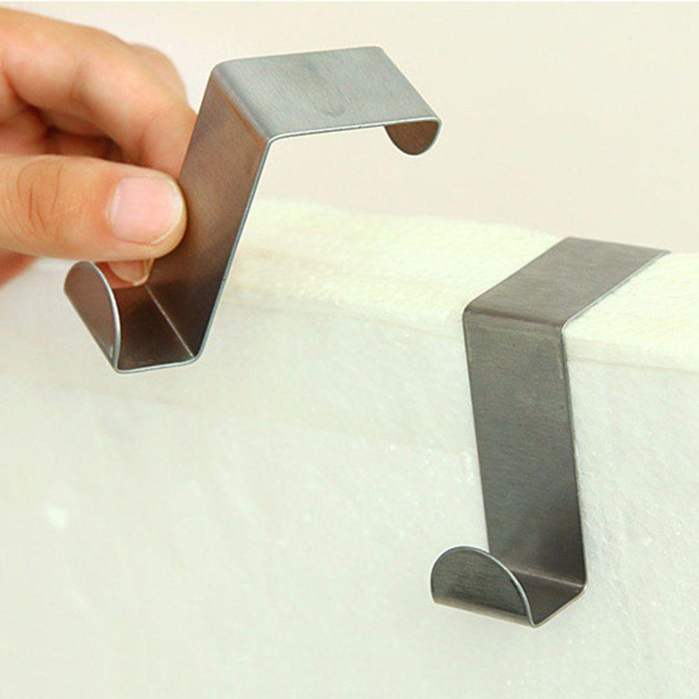 Roestvrij Staal Z-vormige Kapstok Omkeerbaar Opbergrek Over De Deur Haken Deur Achterkant Haak