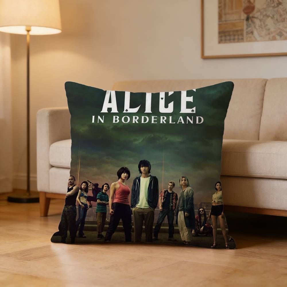 A-Alice In B-Borderland Pillow Case Cushion Cover Throw Pillow Case For Car Sofa