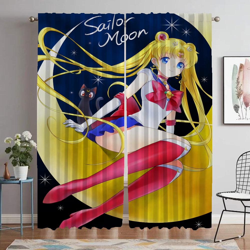 

Camera Covers Halloween Ornament Sheer for Bedroom Lightblocking Drapery Divider Home for Sailormoons Contemporary Living Room Space Draperies W60xH90cmx2pcs-CL