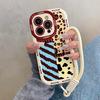 Spliced Leopard Print for Apple 16 Promax Puff Shell for IPhone 15 New Model 14 Creative 13 Cartoon Anti-fall 12