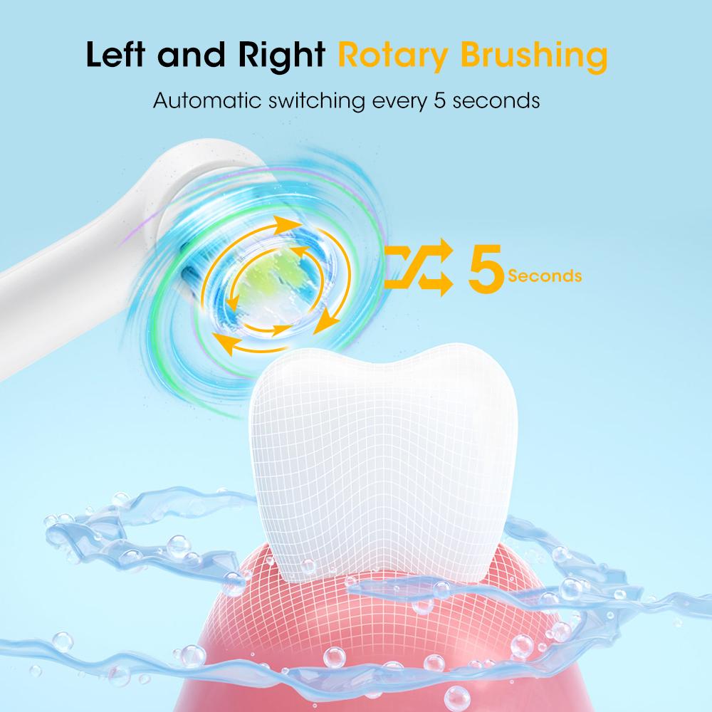 Rotating Electric Toothbrush Adult Vibration Sonic Toothbrush Tartar Stains Removal Teeth Cleaning Whitening Oral Care Tools