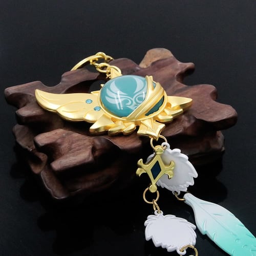 Genshin Impact Venti Heart of God Keychain, Wind Ornament, Cosplay Accessory, Photograph, Souvenir, Gift