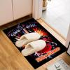 1PC Custom Name Guitar Art Fire Wings Theme Floor Mat Ideal for Living Room, Game Rooms, Office, Bedroom Floor Mat Playful Design