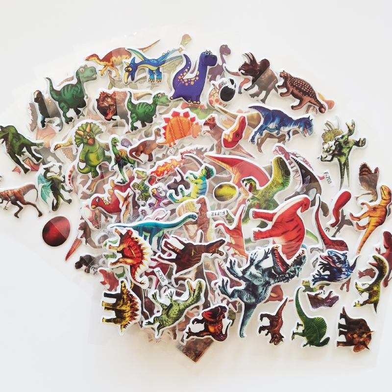 10 Sheets Dinosaur Series Cartoon Stickers For Children Notebook Skateboard Diy Waterproof Cute Sticker Toy Boys Gift
