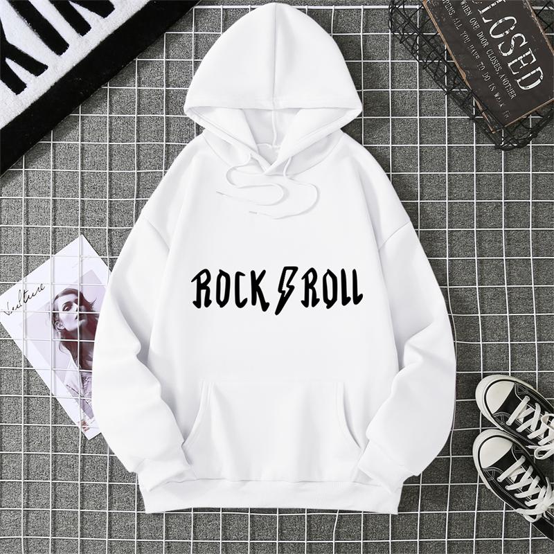 Letter Print Women Sweatshirt Soft Casual Loose Vintage Female Hoodies Winter Warm Fleece Student Tops