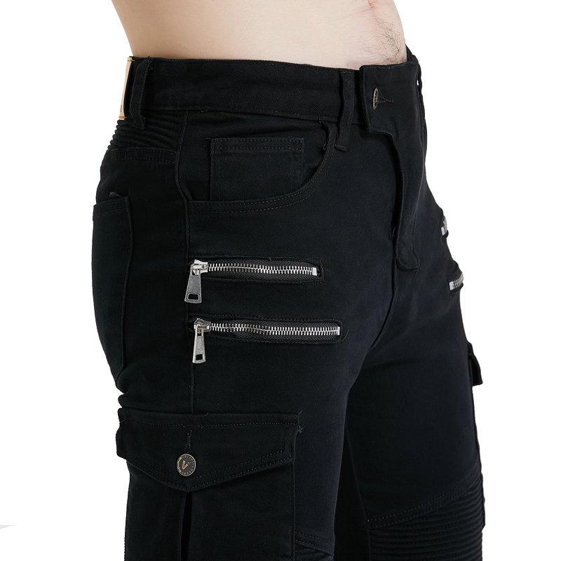 Blugi de motocicletă pentru bărbați Stil 07 cu echipament de protecție - Picior drept, Croială largă, Anti-cădere, Pantaloni off-road