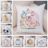Super Soft Plush Cute Cartoon Giraffe Eleghant Lion Pillow Case Nordic Kids Room Decor Lovely Animal Cushion Cover For Sofa Home