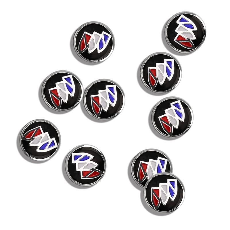 14mm Car Key Sticker Logo 3D Metal Emblem Car Accessories For Buick Century Excelle XT Verano Encore enclave Park Avenue GL8 GL6