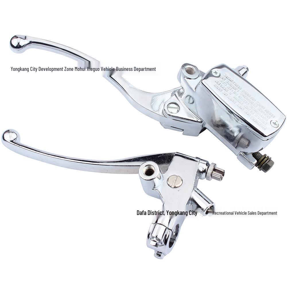 22MM Electroplated Left Clutch Lever & Brake Master Cylinder for Honda, Yamaha, Suzuki, Aprilia