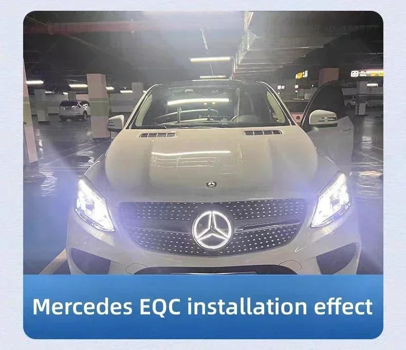 Nový 2025 Pro auto Mercedes Benz Přední mřížka Hvězda Znak LED Osvětlené Logo Bílé Modré Červené Světlo pro Mercedes Benz W204 GLK200
