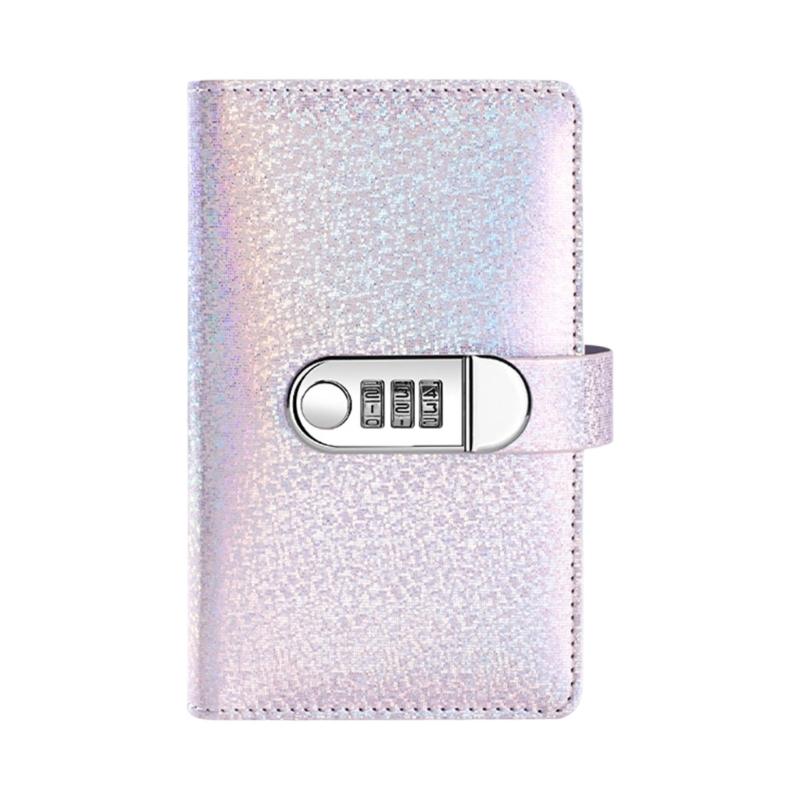 Money Organiser Notebook with Password Lock 50 Clear Plastic Sleeve Portable Money Saving Book for Travel and Daily Use