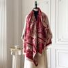 Thickened Winter Scarf For Women Double-Side Imitation Cashmere Warm Shawl Multifunctional Commute Neck Warmer Christmas Gift