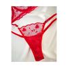 Spitzenblume mit Bügel, weißes Dessous-BH-Set